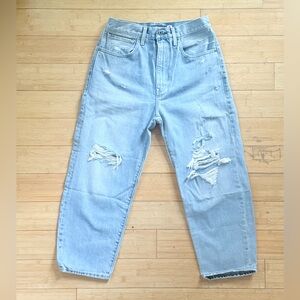 Light Wash Distressed Levi’s Barrel Jeans